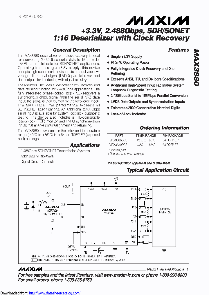 MAX3880ECB_9095728.PDF Datasheet