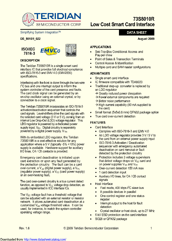 73S8010R-DB_9095801.PDF Datasheet