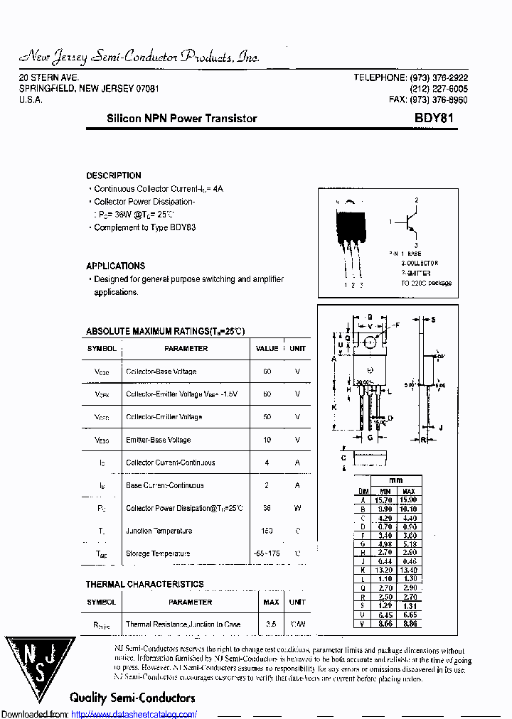 BDY81_9096522.PDF Datasheet