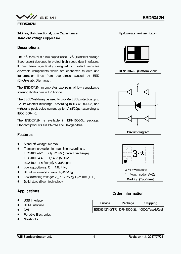 ESD5342N_9100580.PDF Datasheet