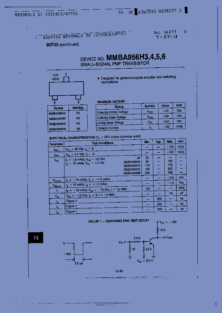 MMBA956H3_9100665.PDF Datasheet