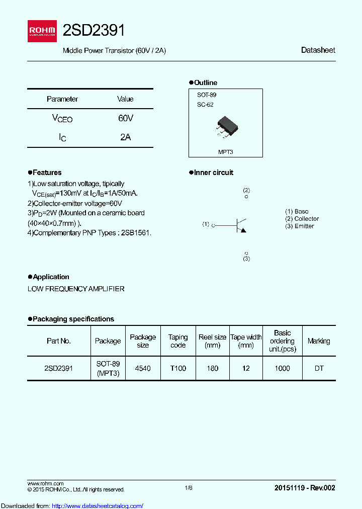 2SD2391T100_9100809.PDF Datasheet