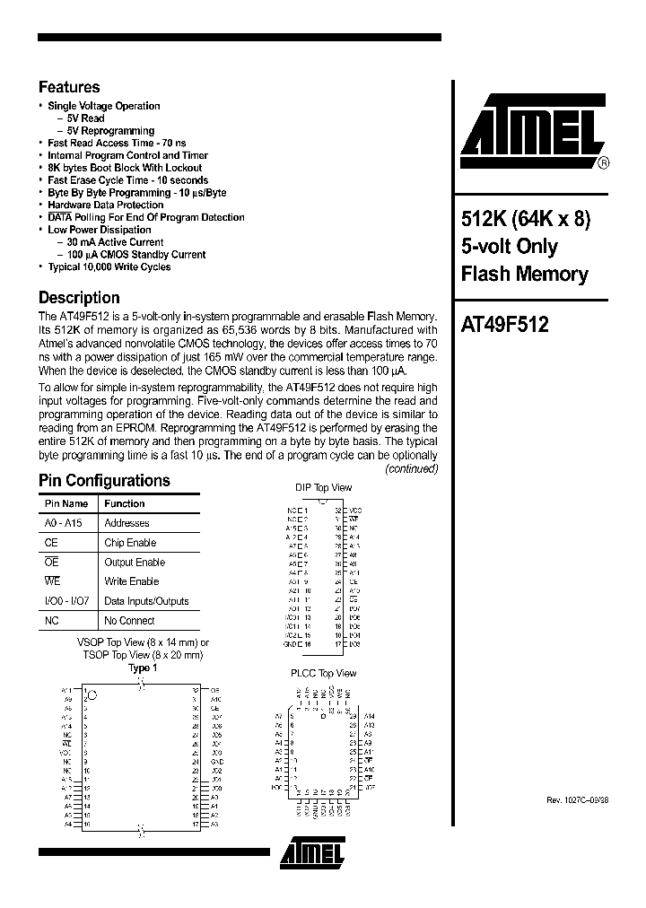 AT49F512-70PI_9101597.PDF Datasheet