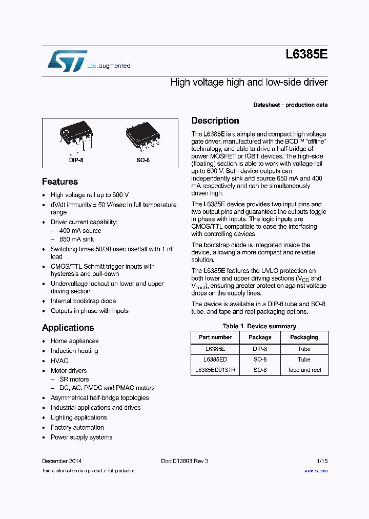 L6385ED013TR_9103073.PDF Datasheet