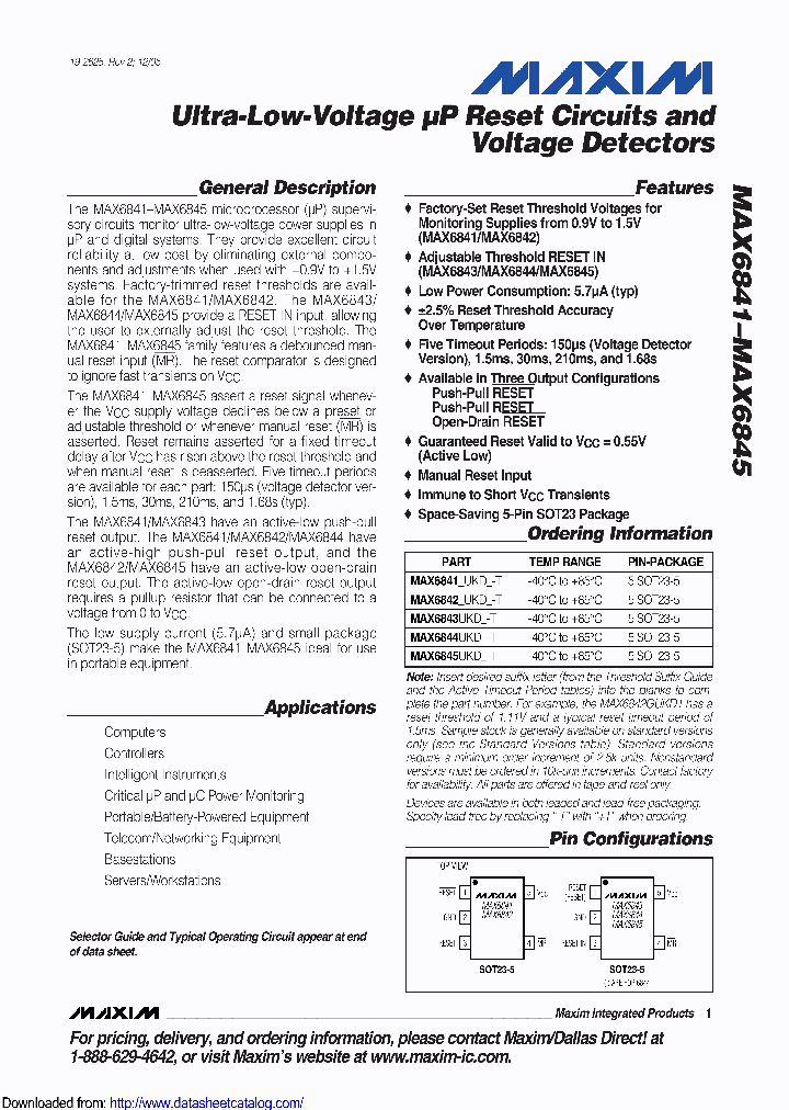 MAX6841FUKD3_9103208.PDF Datasheet