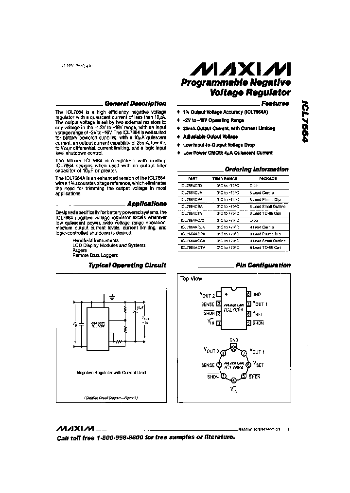 ICL7664CJA_9104642.PDF Datasheet