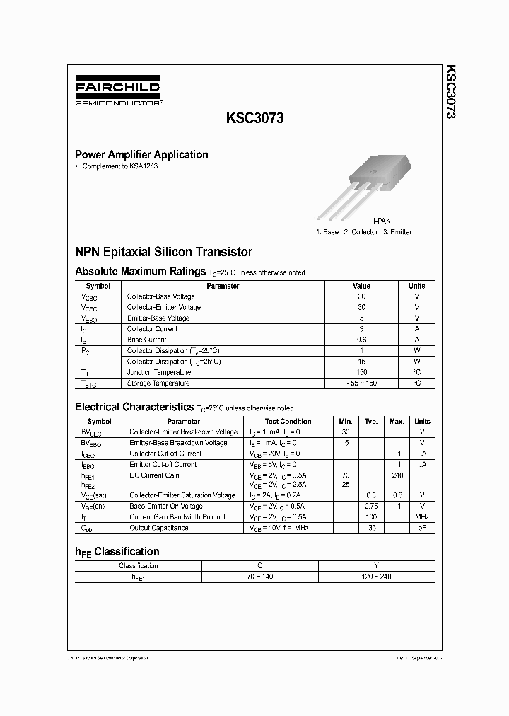 KSC3073YTU_9106231.PDF Datasheet