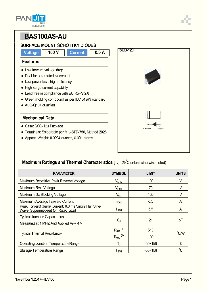 BAS100AS-AU_9107217.PDF Datasheet