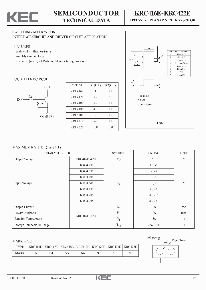 KRC422E_9111452.PDF Datasheet