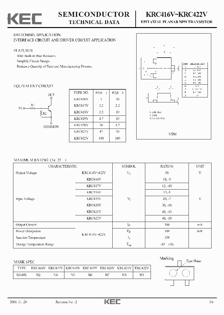 KRC422V_9111453.PDF Datasheet