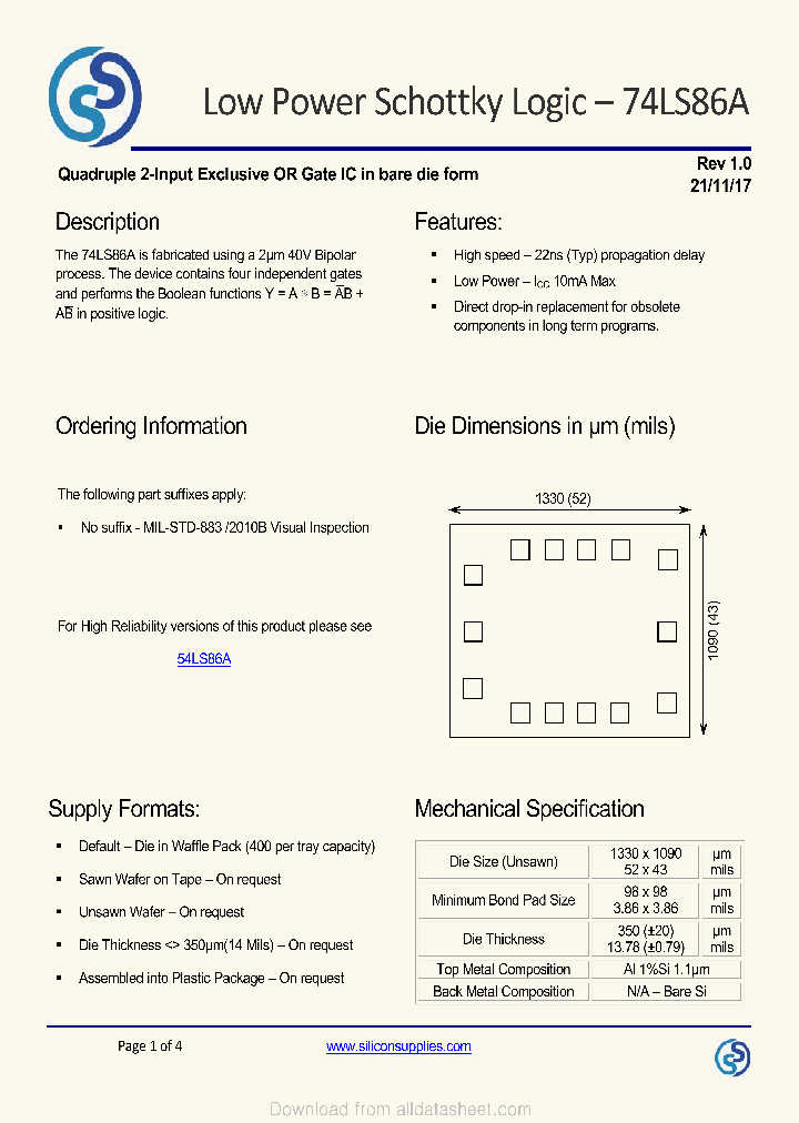 74LS86A_9111631.PDF Datasheet