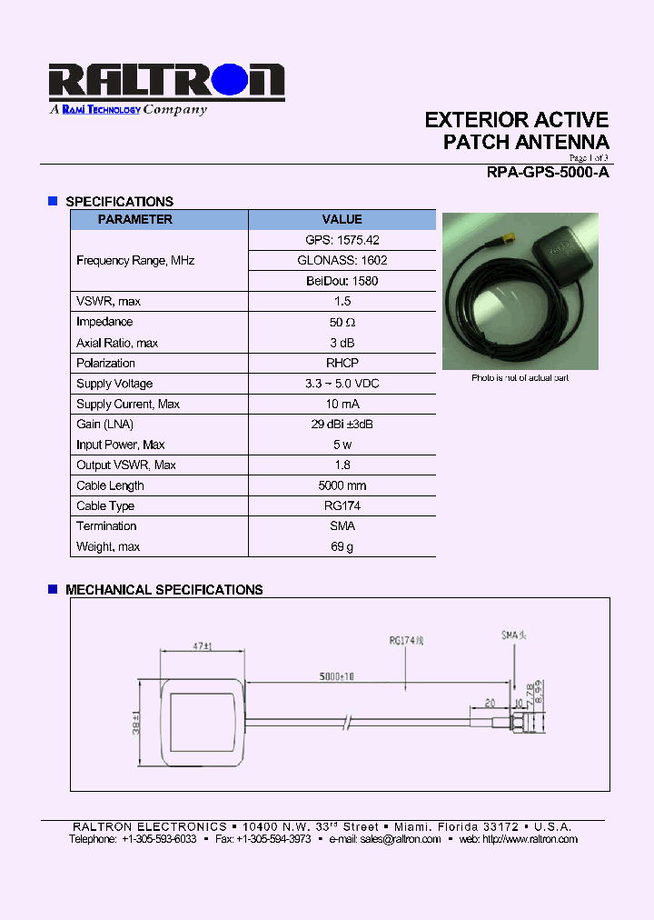 RPA-GPS-5000-A_9114192.PDF Datasheet