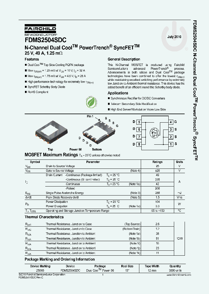 FDMS2504SDC_9117480.PDF Datasheet