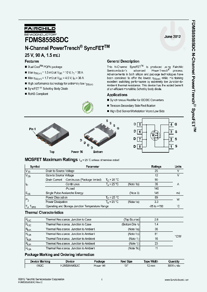 FDMS8558SDC_9117499.PDF Datasheet