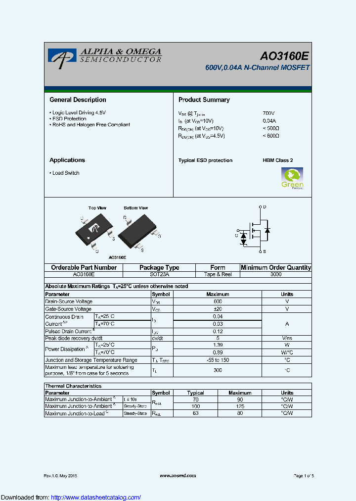 AO3160E_9117788.PDF Datasheet