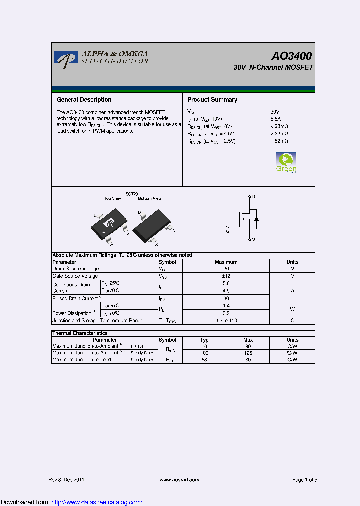 AO3400_9117790.PDF Datasheet