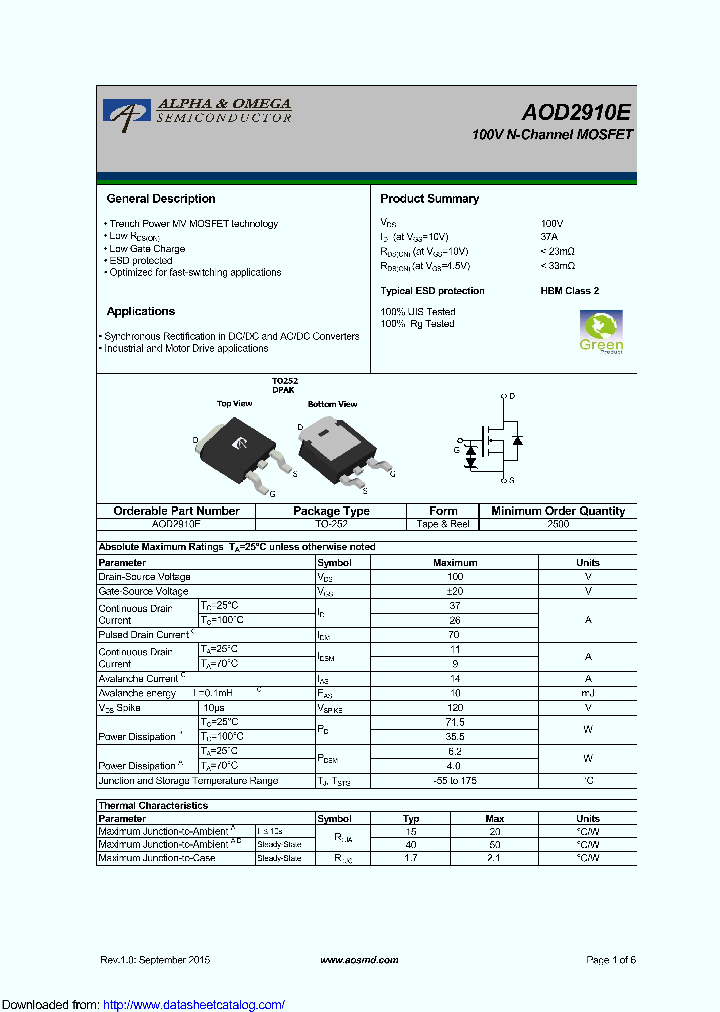 AOD2910E_9117848.PDF Datasheet