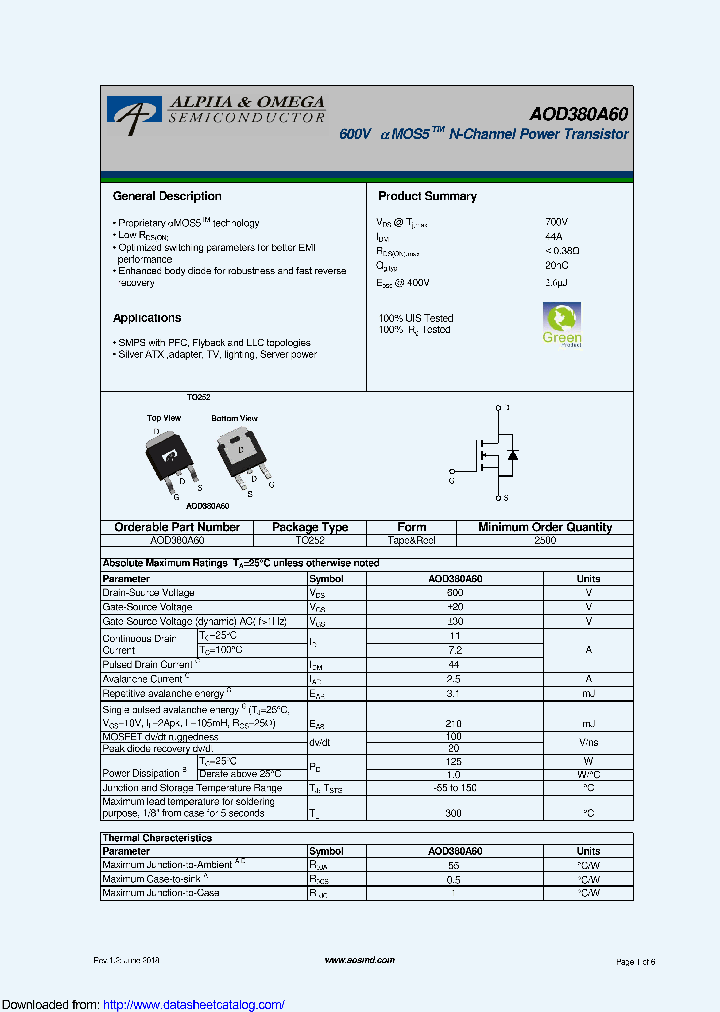 AOD380A60_9117858.PDF Datasheet