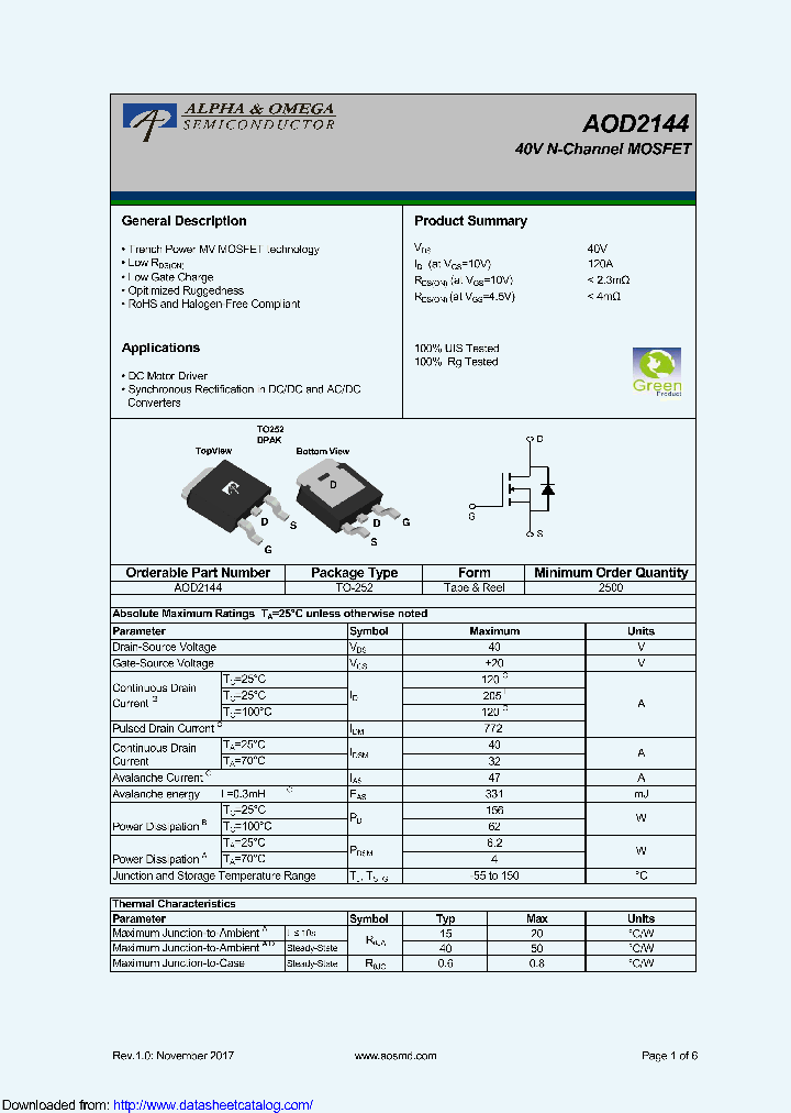 AOD2144_9117834.PDF Datasheet