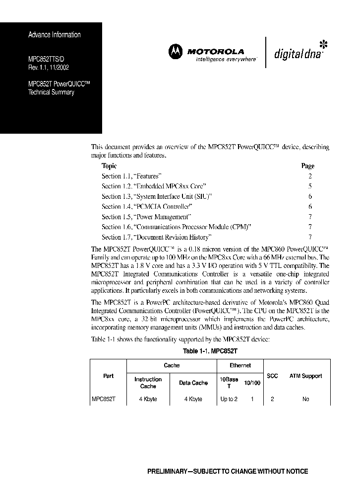 MPC852TTS_9120783.PDF Datasheet