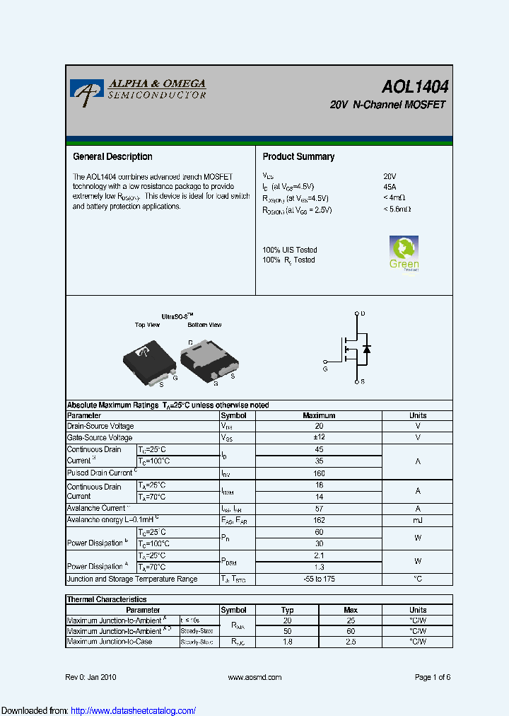 AOL1404_9121287.PDF Datasheet