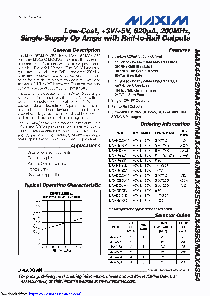 MAX4453EZA_9125110.PDF Datasheet