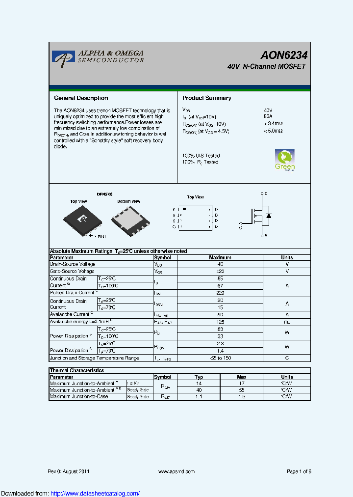AON6234_9129999.PDF Datasheet