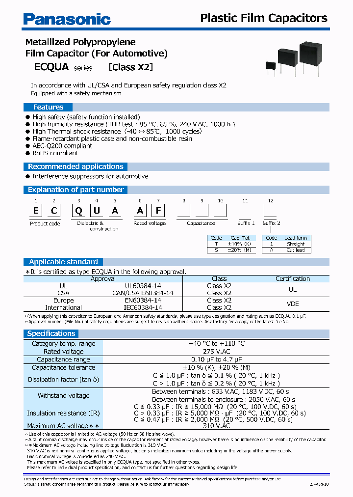 ECQUAAF154TA_9130179.PDF Datasheet