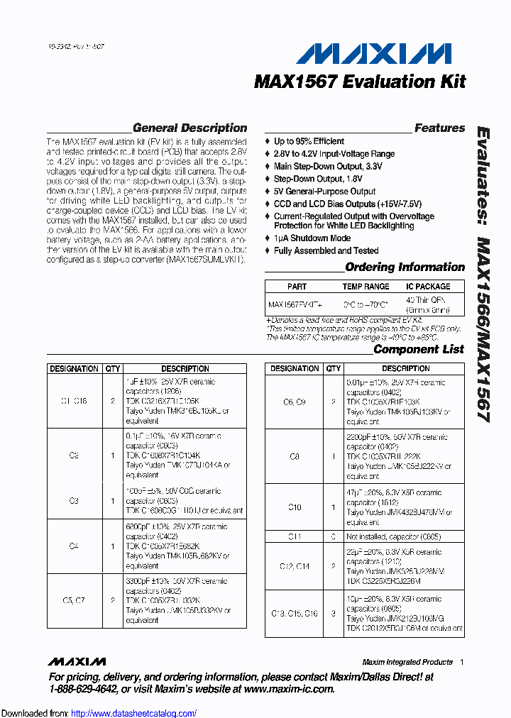 MAX1567EVKIT_9138409.PDF Datasheet